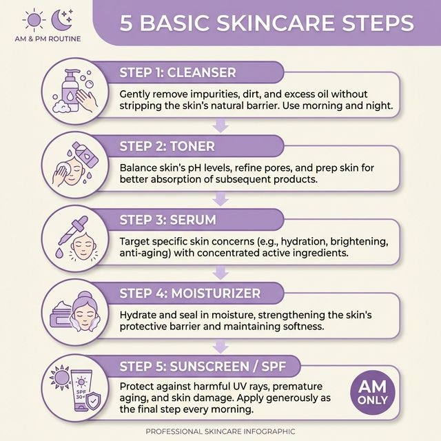5 Basic Skincare Steps — The Complete Framework