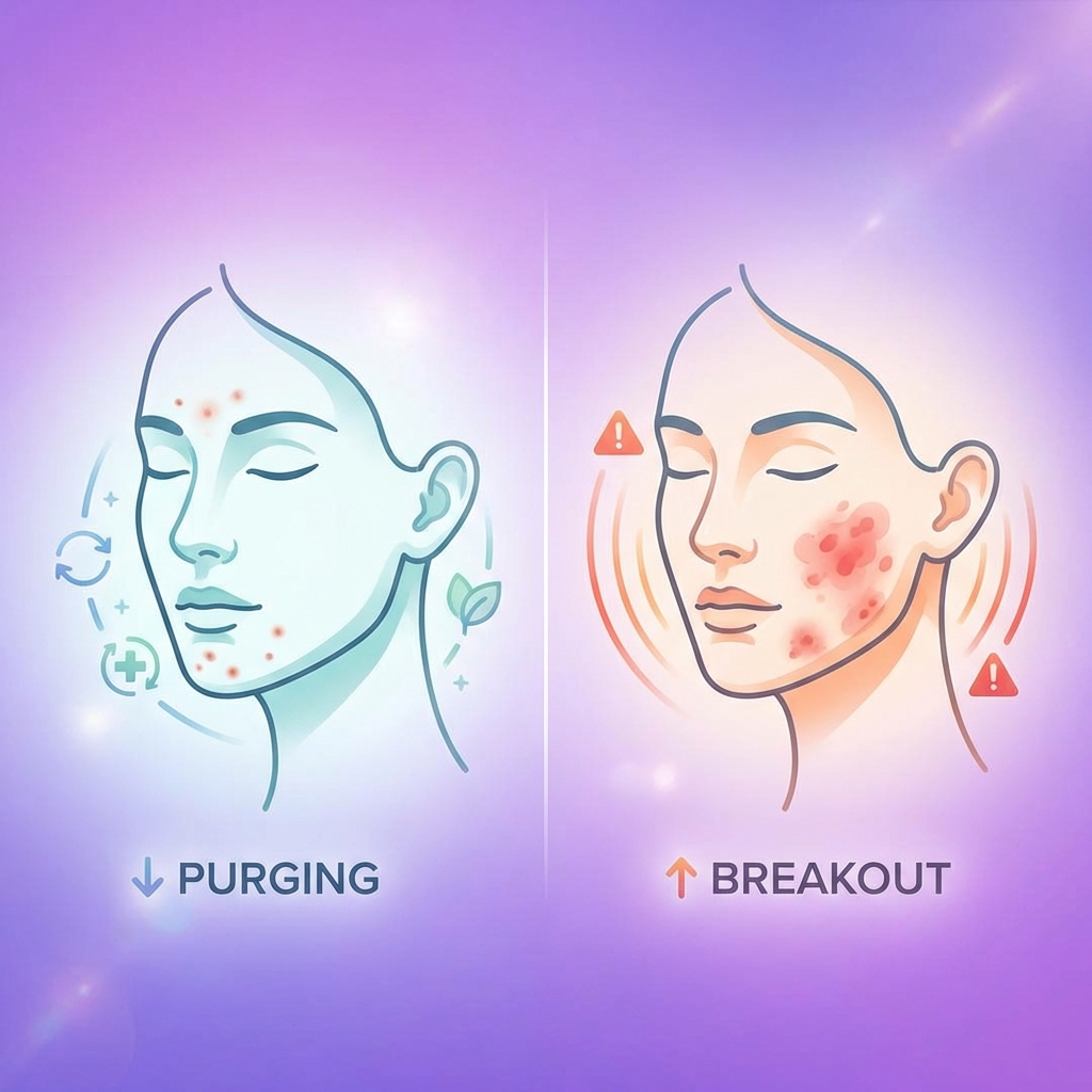 Retinoid Purging vs Breakout: How to Tell the Difference
