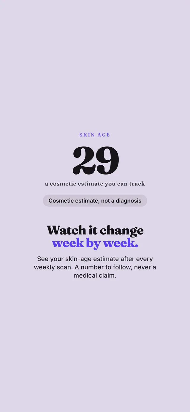 AI skin scanner showing detailed skin clarity analysis with texture and pore insights