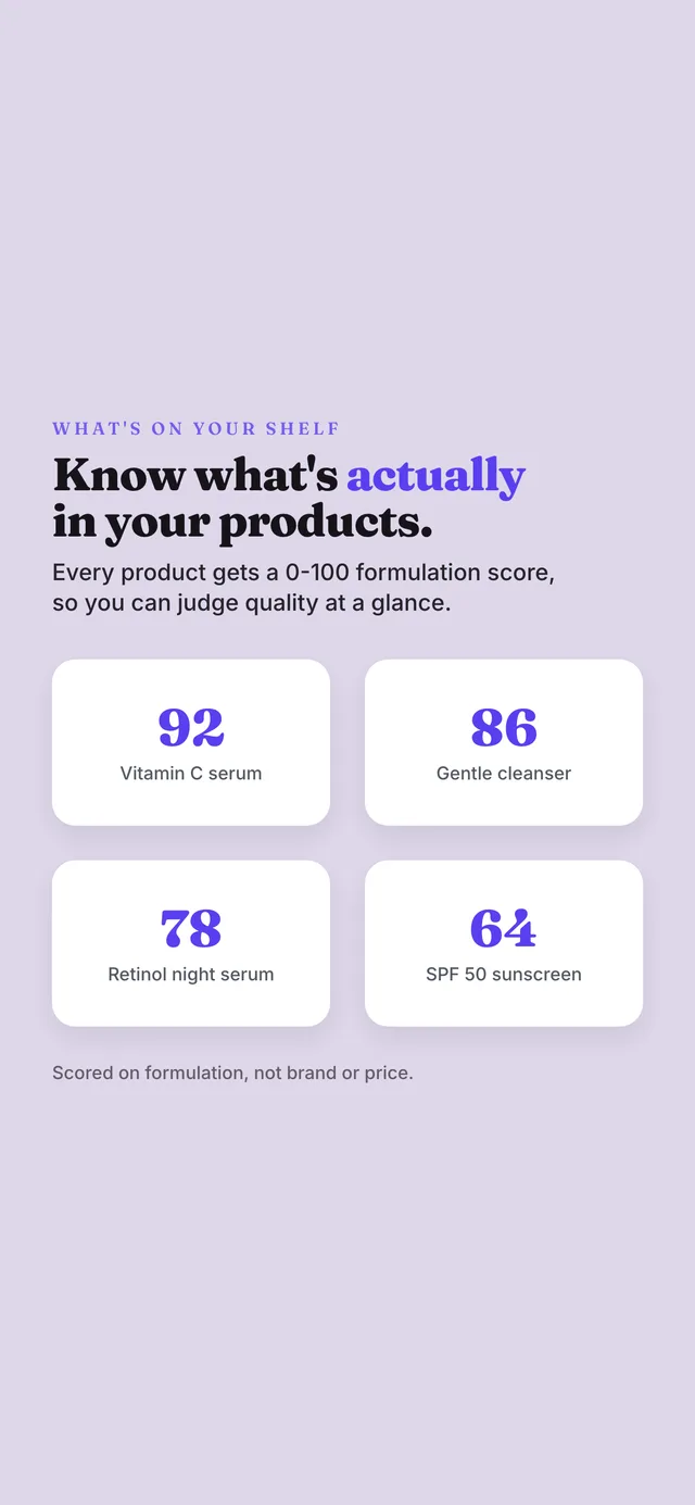 skncoach app showing product-aware skincare guidance